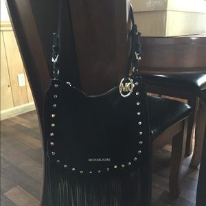 Micheal Kors suede Black hobo bag